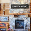 Gone Hunting Wood Novelty Wall Sign - 36" x 8"